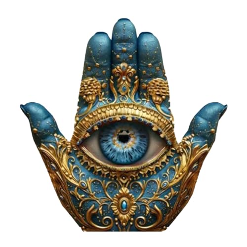 Adorno de escultura de mano de mal de ojo | Estatua única de mal de ojo para decoración del hogar | Figura decorativa de escultura de palma para estantería, chimenea, escritorio