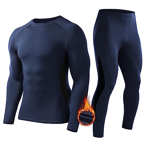 WISMBOX Thermounterwäsche Herren Set Warm & Atmungsaktiv mit Innenfleece