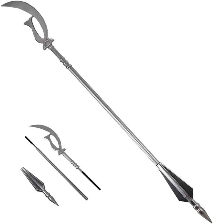 Mingshao Magical Girl Foam Cosplay Wand Staff with Wing Accents, Anime-Inspired Costume Prop Accessory