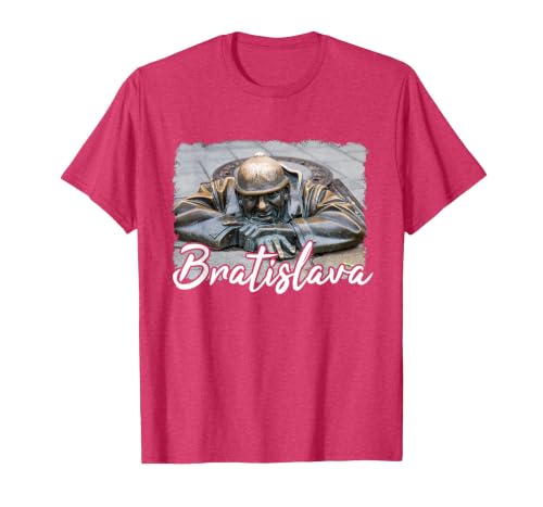 Bratislava Slovakia Cumil Drain Slovak Slovakian T-Shirt, Men, Red Heather, Large