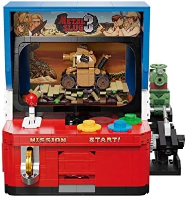 Retro Arcade Machine Building Set for Adults, Pantasy Icons Metal Slug Entertainment System Gameplay Building Kit, Collectible Assemble Model Building Blocks, Creative Model Kits for Adults to Build