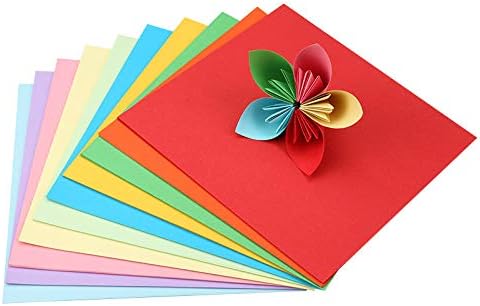 Origami Paper 500 Sheets, 10 Vivid Colors, Double Sided Color for DIY Arts and Crafts Projects...