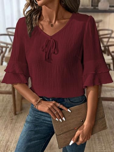 Image of TOPLOT Women's Top | Stylish Shirt Design | Comfortable Western Top| Easy Movement Structure | Trendy Look Styling | Versatile Perfect for Casual & Everyday Fashion (5231)