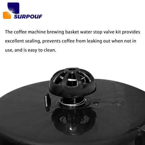 image for SURPOUF 2-Pack Coffee Replacement Brew Basket Spring Loaded Stopper Ki