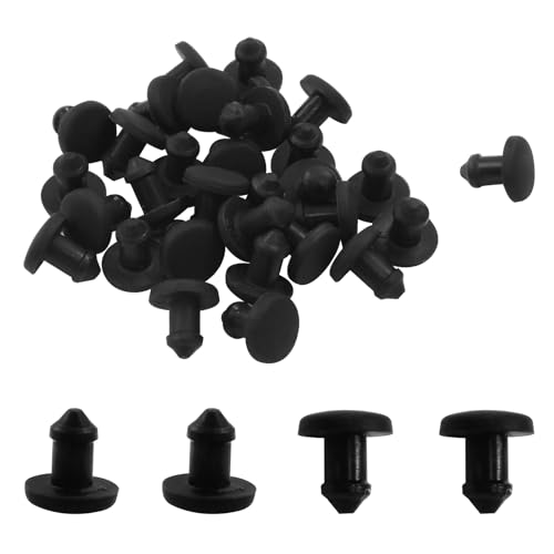Image of 30 Pcs 2.5 mm Silicone Plugs Waterproof Stoppers, Black Round Rubber Plugs for Round Holes