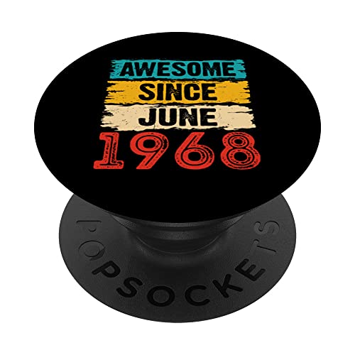 Regalos de 55 años impresionantes desde junio de 1968 55 cumpleaños PopSockets PopGrip Intercambiable