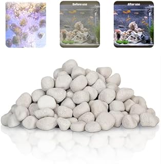 boxtechAquarium Biological Filter Media, 1.2 Inch Floating Ceramic Bio Media with Porous Massive Surface Area for Freshwater and Saltwater Fish Tank400G