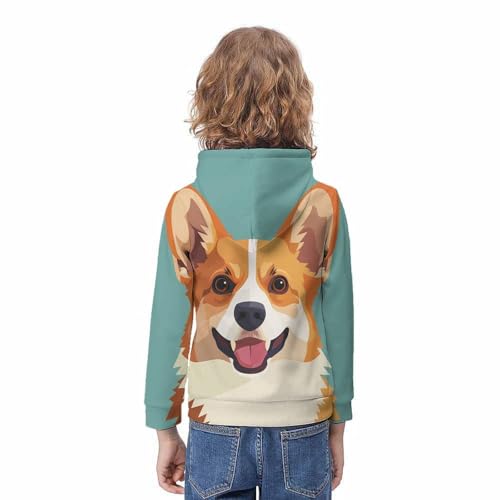 Sweat à capuche imprimé 3D enfants pullover manches longues 8-10 ans - 4