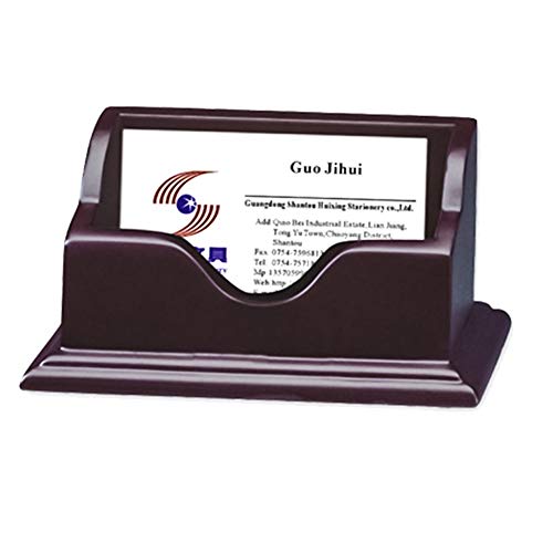 Preisvergleich Produktbild Visitenkartenhalter, Woooden Visitenkartenetui, professionell, braun, Visitenkartenorganizer für Schreibtisch, Büro, Ausstellung, für Männer und Frauen