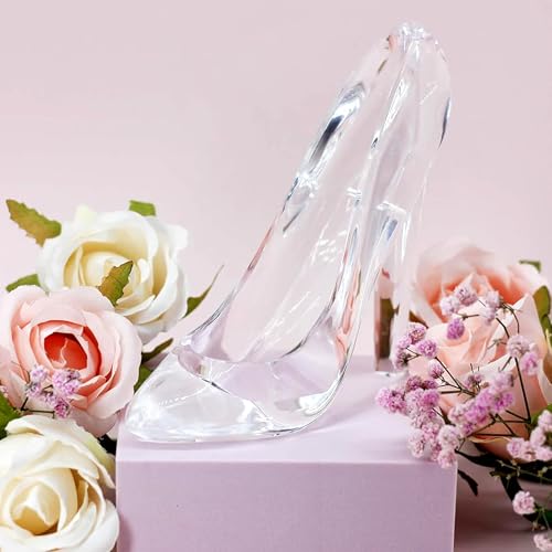 Chaussures à talons hauts en cristal acrylique pour décoration de mariage chic