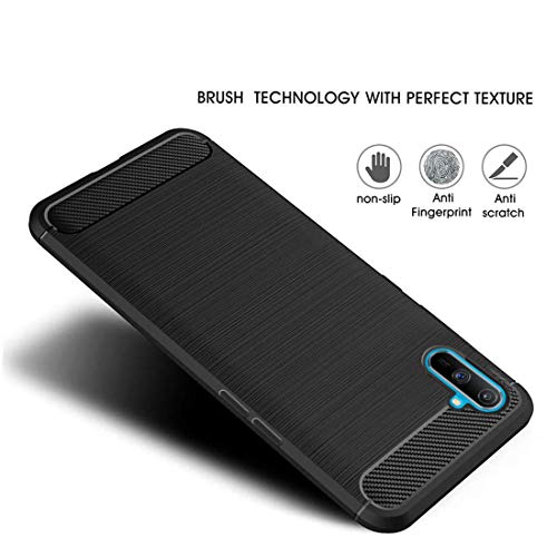 Image of JGD PRODUCTS for Realme C3 Carbon Fibre Armor Drop Tested Shock Proof TPU Back Case Cover