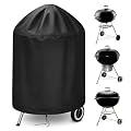 Twopone Weber Charcoal Kettle Grill Cover - Heavy Duty Waterproof Outdoor Smoker Cover, Round - 24 D x 28" H