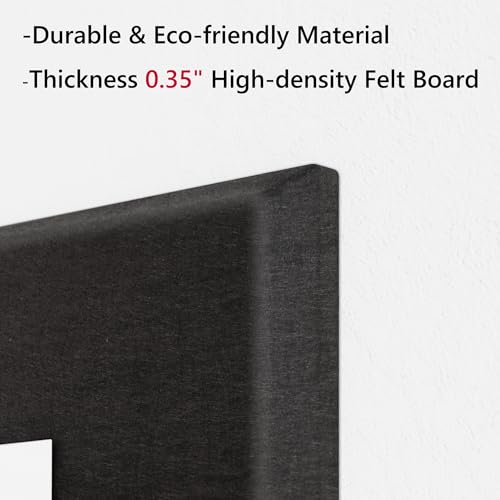 Neatsure Large Cork Board for Wall, Black Felt Bulletin Board with Pushpins, 36\" x 24\" 6 Panels Wall Tiles, Tack Push Pin Boards for Office