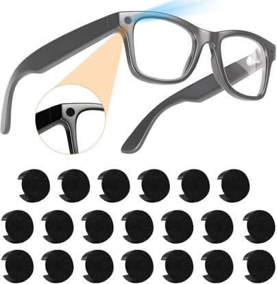 20 Pack Reusable Smart Glass LED Light Covers Compatible with All Ray-Ban Meta Smart Glasses Gen 1/2 & Oakley Meta HSTN, Featuring Intelligent Sliding Flash Cover for Instant Light Adjustment