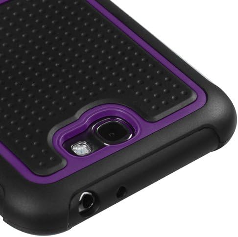 MYBAT SAMGNIICASKGM3062NP Soft Gummy Armor Stand Protective Case for Samsung Galaxy Note 2-1 Pack - Retail Packaging - Purple