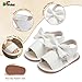 Babelvit Infant Baby Girl Boy Sandals Comfort Premium Summer Outdoor Casual Beach Shoes with Flower Bowknot Anti Slip Rubber Sole Newborn Toddler Prewalker First Walking Shoes