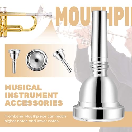 EXMDLLY Neu 12C kleiner Schaft Posaune Silber Mundstueck