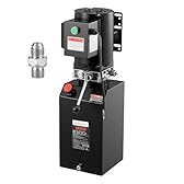 VEVOR Pompe Hydraulique à Simple Effet, Groupe de Bennage pour Camion-benne 14,2 L, Débit d'Huile 6,3 L/min, Pression de Décharge Max. 22 MPa, pour Remorque à Benne Basculante Chariot Élévateur