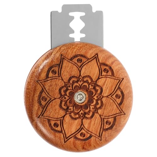 VOSAREA Juego de Cortadores para Pan Mango de Madera de Flores de Sándalo 5 Cuchillas Intercambiables para Herramienta de Puntuación y Corte de Masa Utensilios para Repostería y
