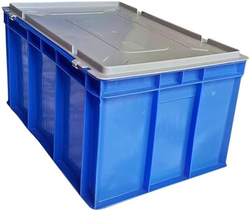 SINGHAL Plastic Crate with Lid, 500x325x250 MM Multipurpose Heavy Duty ...