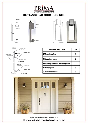 Prima Decorative Hardware Modern Door Knocker thumb #7