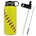 Urbanifi Water Bottle Baseball Softball 32 oz Gift for Mom Men Kids Flask Sports Travel Waterbottle, Stainless Steel, Vacuum Insulated, Keeps Water Cold for 24, Hot for 12 Hours (Softball)