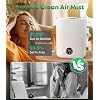 Warm Mist Humidifiers, 3.5L Humidifier with 304SS Ceramic Glaze Layer Heating Inner, Healthy Small Air Humidifier with Adjustable Constant Humidity for Bedroom