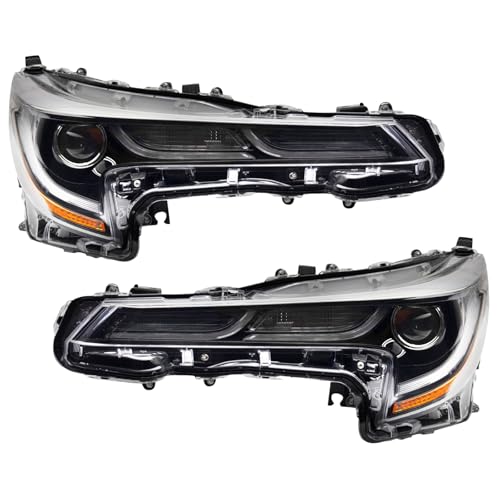 Image of TRQ 2 Piece Headlight Assembly Set Driver and Passenger Side Compatible with Toyota Camry Sedan SE Apex XSE Apex 2021-2022 SE Nightshade 2020-2022 XSE With Edition 2020 TO2502304 TO2503304
