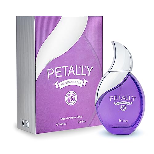 Image of HP Petally Apparel Perfume Spray, 100 ml, Purple Glass Bottle, Unisex Fragrance, Aromatic Fougere Scent