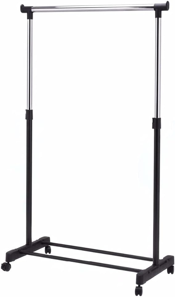 Adjustable Rolling Clothes Hanger Coat Rack Floor Storage Wardrobe Clothing Drying Racks with Shoe