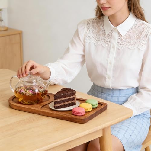 Plateaux décoratifs en bois divisés pour table basse et maison