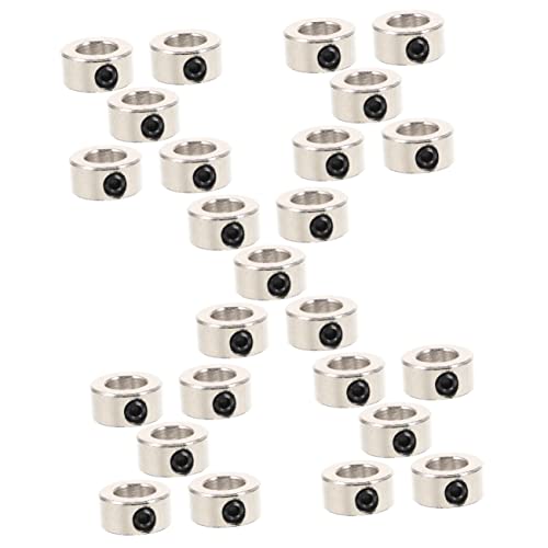 ULTECHNOVO 25pcs Stainless Steel Clamping Collar for Shaft Collar Lead Screw Lock Ring Fixed Clamp for Printer Parts Cla