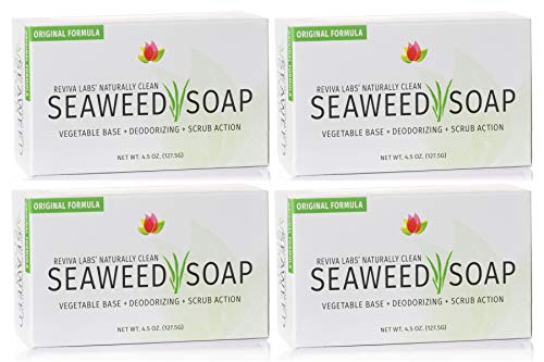 Reviva Labs 087992002786 Reviva Seaweed Soap - 4 Pack - Organic Seaweed Face Scrub And Exfoliating Body Scrub Soap Bar cover