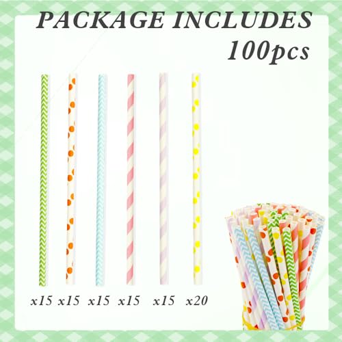 100 pitillos de papel desechables amarillos para fiesta miniatura 3