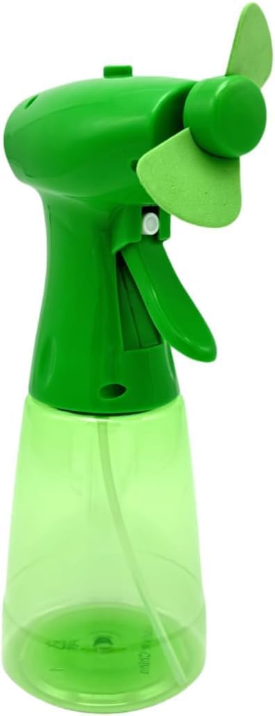 BJPEY 3 Pack Portable Misting Fan, Battery Powered, Compact Cooling Fan for Home, Office and Outdoors (Blue/Green/Red)