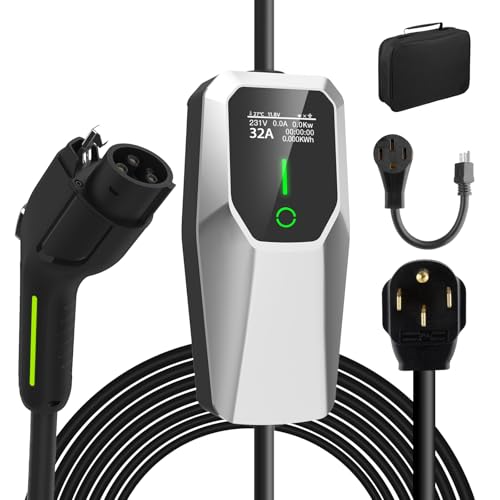 Junsun 32A Portable EV Charger with 20FT Cable