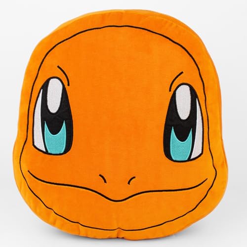Image of Mirada Orange Pokemon Charmander Face Soft Toy - Officially Licensed - Soft & Comfortable Plush Pillow - Ideal Gift for Kids, Boys & Girls - 35cm