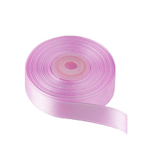 Image of Solid Color Double Faced Lavender Satin Ribbon 5 /8 inch X 25 Yards, Ribbons Perfect for Crafts, Wedding Decor, Bow Making, Sewing, Gift Package Wrapping and More
