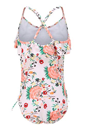 Girls One Piece Swimsuits Halter Bathing Suits Summer Ruffler Swimwear 2-14 Years2