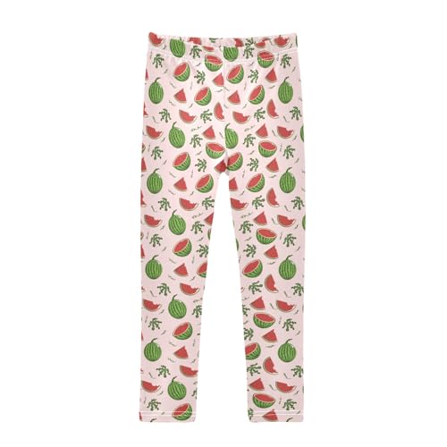 Girls Leggings Watermelon Slices on A Pink Background Toddler Girls Clothes Leggings for Girls Toddler Girls Leggings 3-4T