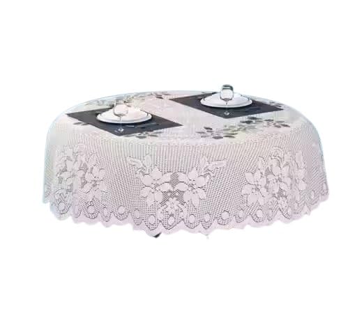 Cotton Round Center Table Cover Center Table Cover_078_White-image-49