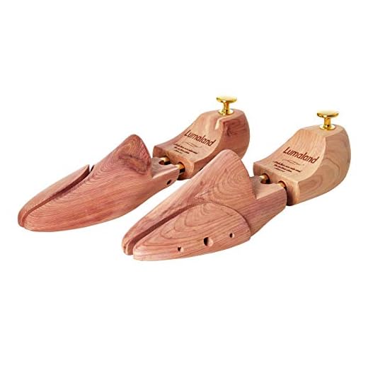 Lumaland Horma de Zapatos de alta calidad para hombres y mujeres en madera de cedro con doble resorte Unisex talla 44/45