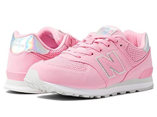 Image of New Balance Girl's 574 (Big Kid) Bubblegum /White 7 Big Kid W