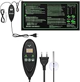 Material duradero de PVC: las alfombrillas calefactoras para plántulas se han rediseñado para un mejor rendimiento y una mayor durabilidad. Hecho de PVC impermeable, resistente a la corrosión y duradero, las almohadillas protegen el generador de calor incorporado y prolongan la vida útil de las almohadillas