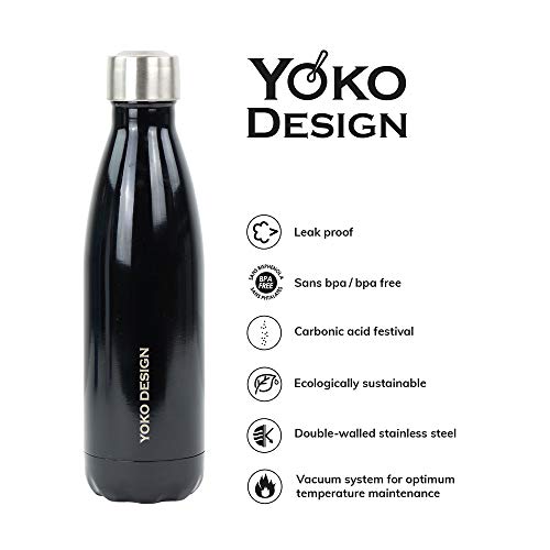 YOKO DESIGN diseño Botella isotérmica, Acero Inoxidable, Jirafa, 6 cm