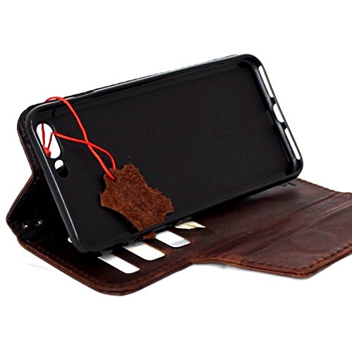 Davis Genuine Natural Leather Case For Apple Iphone 8 Plus Book Wallet Magnetic Cover Handmade Retro Luxury Soft Cards Slots Slim Holder #TOP1