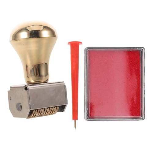 WRITWAA Sello Fechador Ajustable de Cobre Estructura Metálica Resistente para Gestión de Archivos y Papelería en Negocios y Journaling