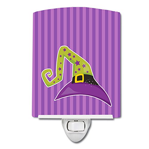 Lámpara de noche cerámica con diseño de sombrero de bruja Halloween