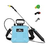 fxwtich Electric Garden Sprayer 5L/8L Backpack Sprayer with 3 Mist Nozzles, Rechargeable Handle, Adjustable Strap Garden Spraying Tool Blue 5L