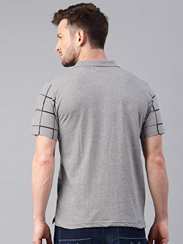 Image of KRYPTIC Men's Ultra-Soft Cotton Rich Casual Printed Half Sleeve Regular Fit Classic Polo T-Shirt - Soft, Cool & Stylish Everyday Wear